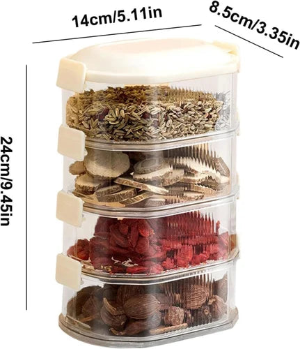 4-Layer Rectangular Airtight Storage Container