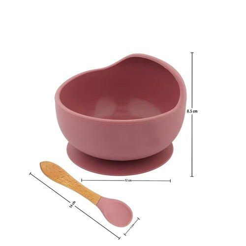 Silicone Baby Feeding Set - Plate - Bowl - Cup - Fork - Spoon