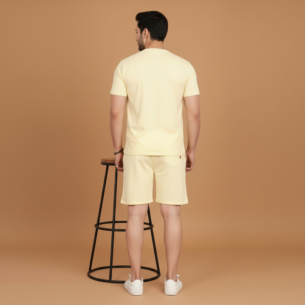 Men’s Graphic Print T-Shirt and Shorts Co-Ord Set
