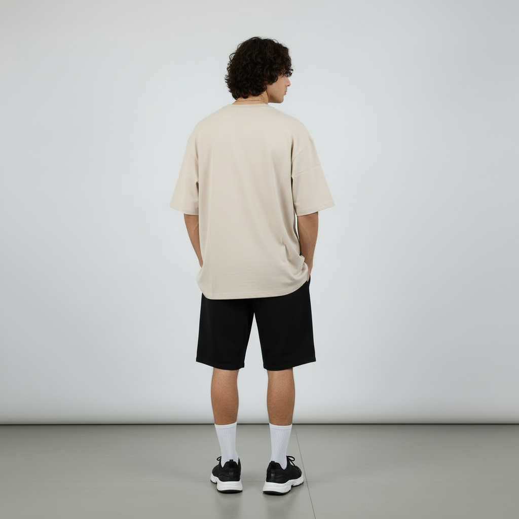 Men’s Oversized T-Shirt with Utility Zip Pocket