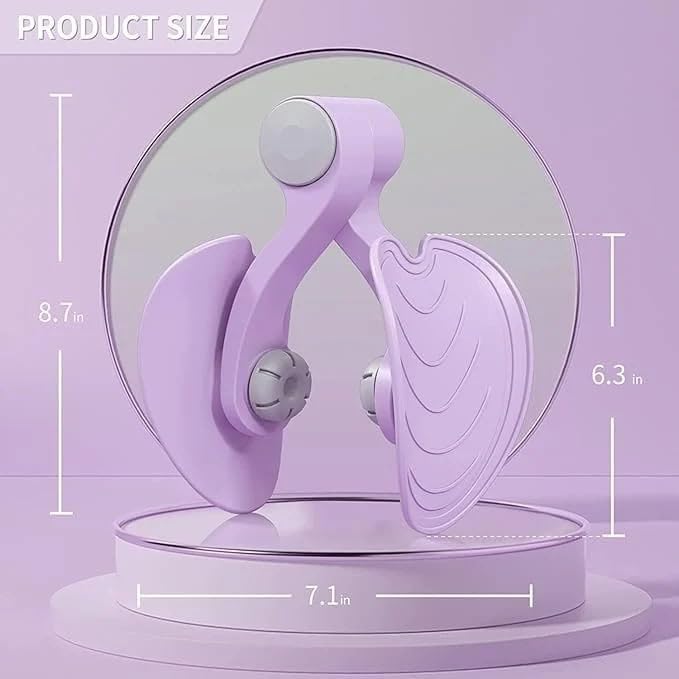 Pelvic Floor Muscle Trainer, Purple, Multi-Functional Exercise Equipment for Hip, Thigh, Back Training, 8.1x7.1x6.3 Inch (Thigh Master)