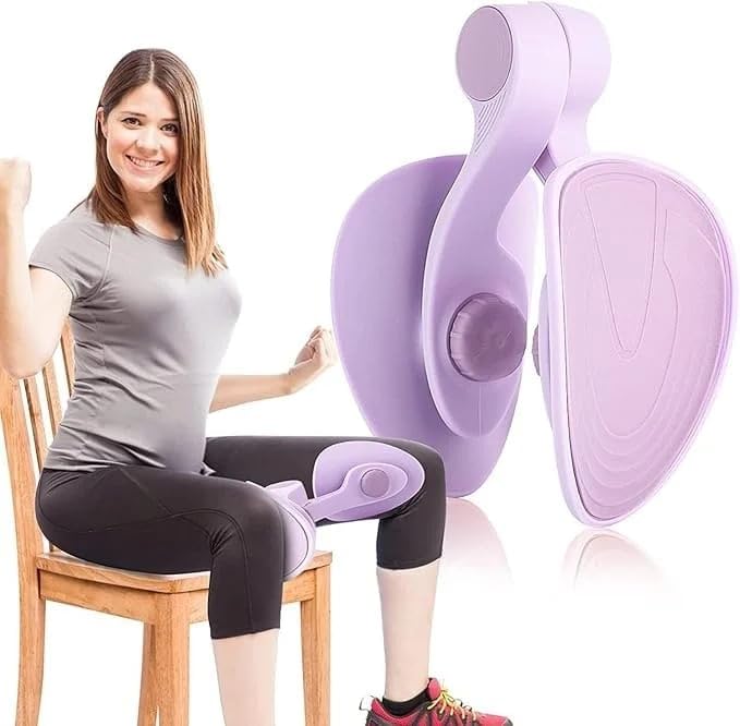 Pelvic Floor Muscle Trainer, Purple, Multi-Functional Exercise Equipment for Hip, Thigh, Back Training, 8.1x7.1x6.3 Inch (Thigh Master)