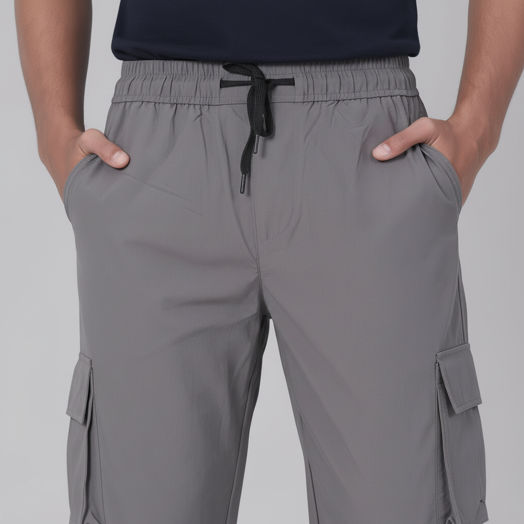 Men’s Drawstring Waist Cargo Utility Pants