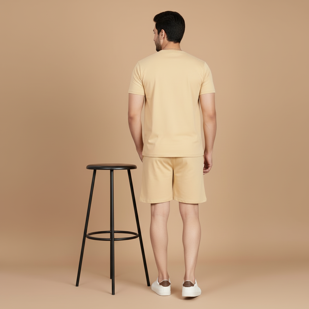 Men’s Beverage Graphic Print T-Shirt and Shorts Co-Ord Set