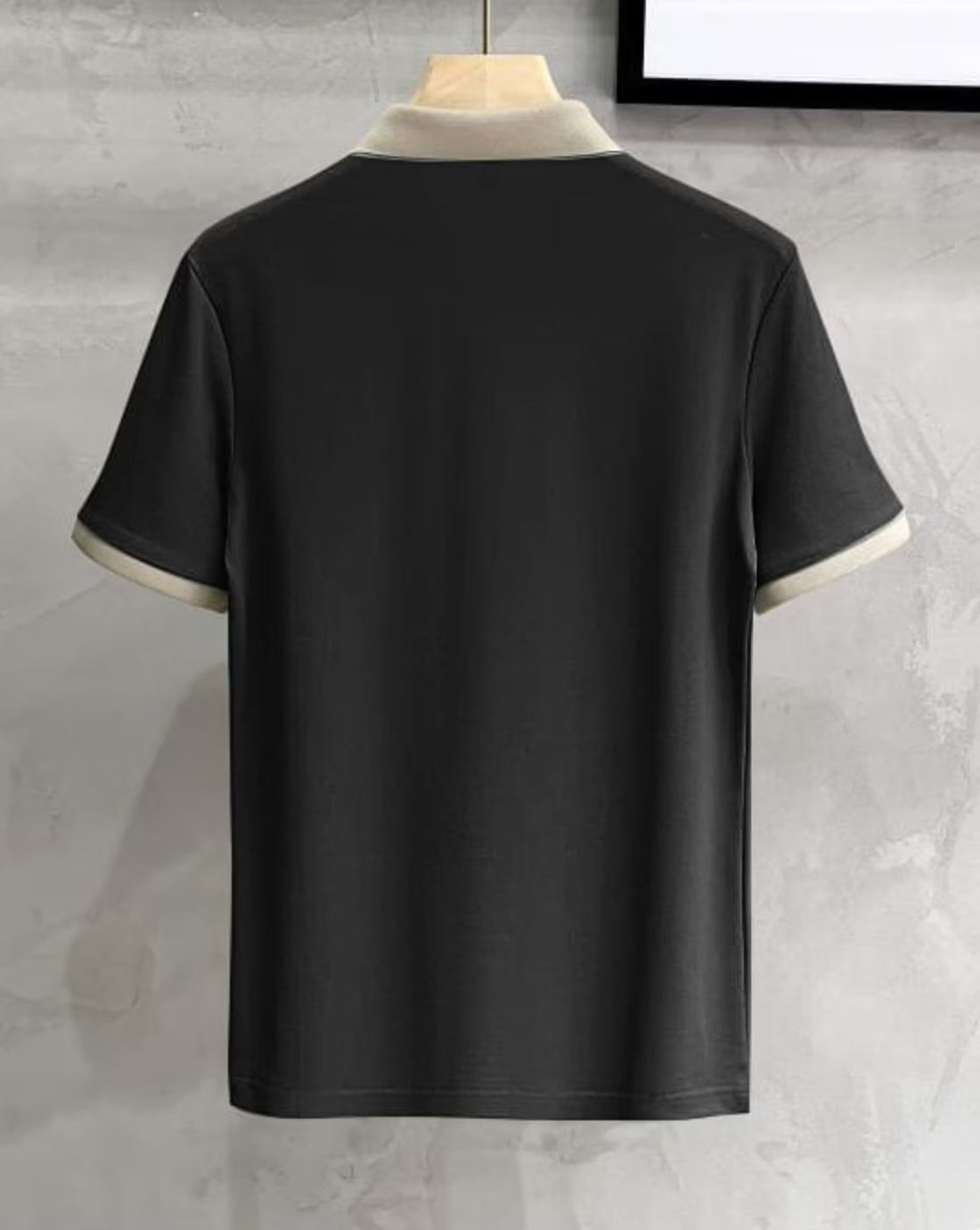 Contrast Polo: Men's Contrast Collar and Cuff Polo Shirt