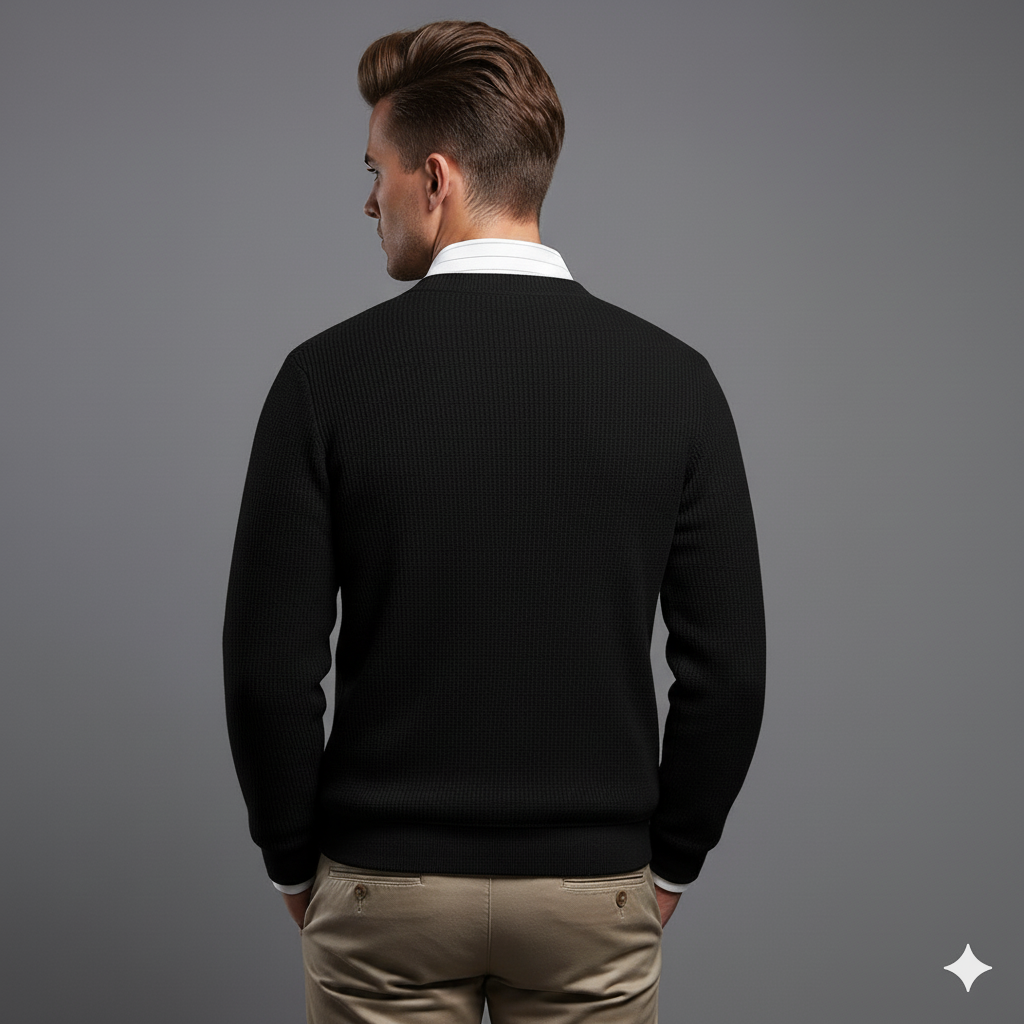 Men's Ribbed Sweater Look