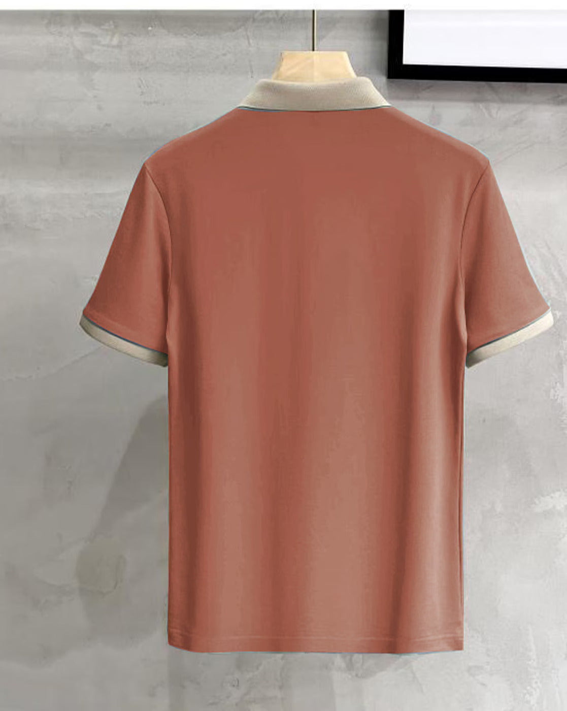 Contrast Polo: Men's Contrast Collar and Cuff Polo Shirt
