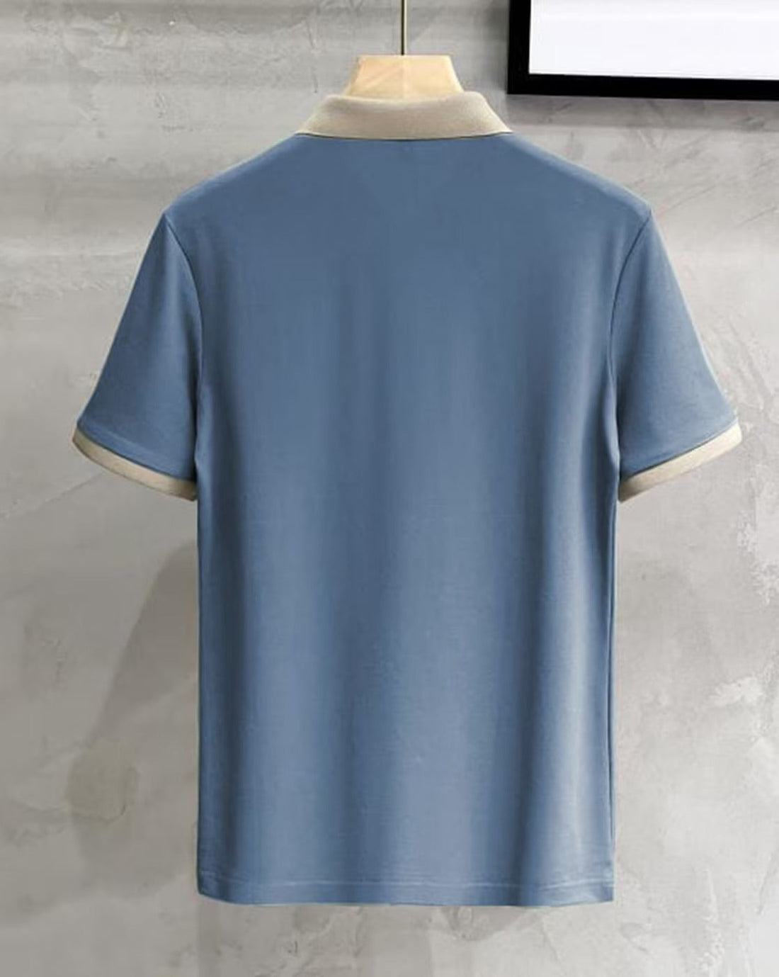 Contrast Polo: Men's Contrast Collar and Cuff Polo Shirt
