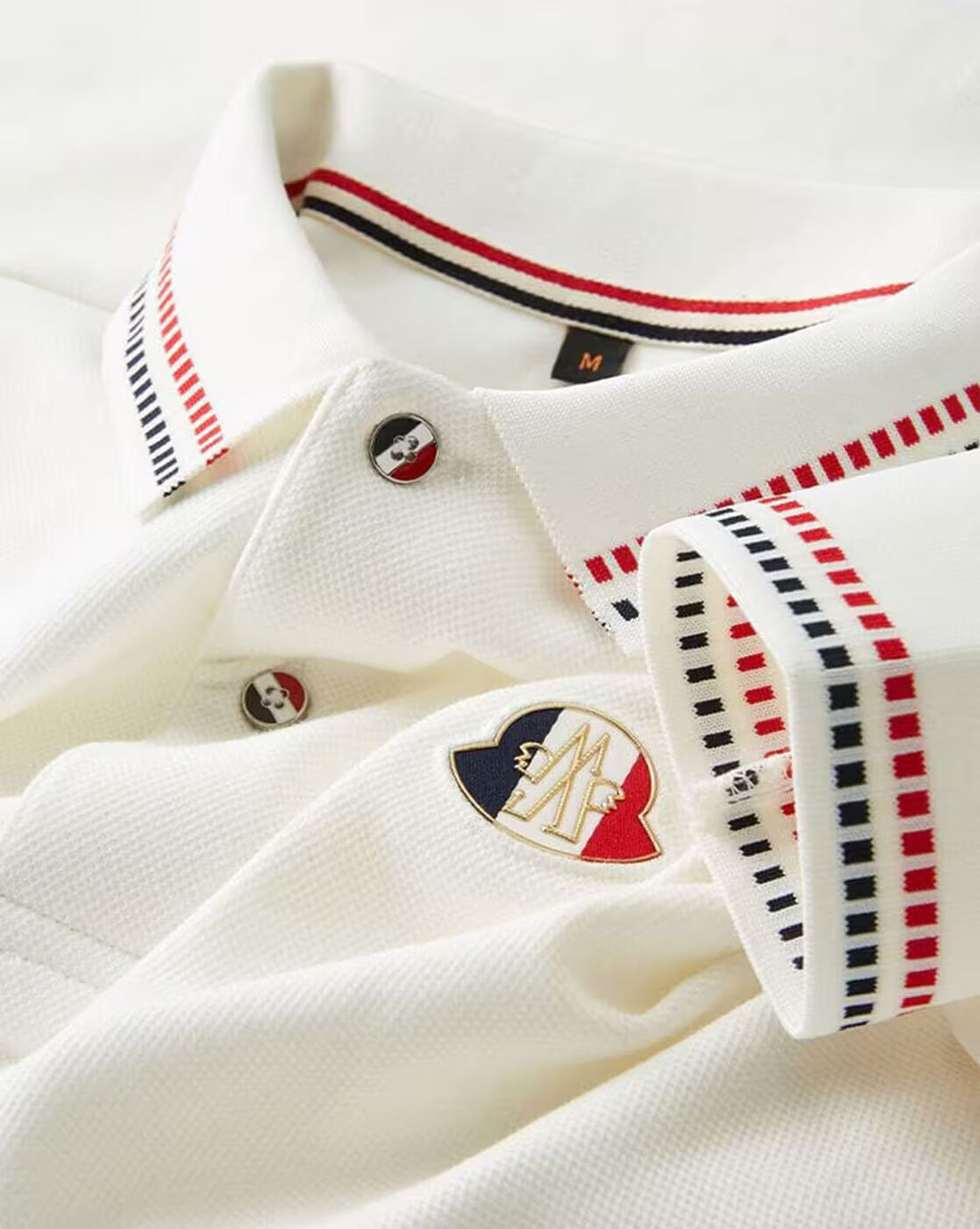 Men’s Elegant White Full-Sleeve Polo T-Shirt with Contrast Collar