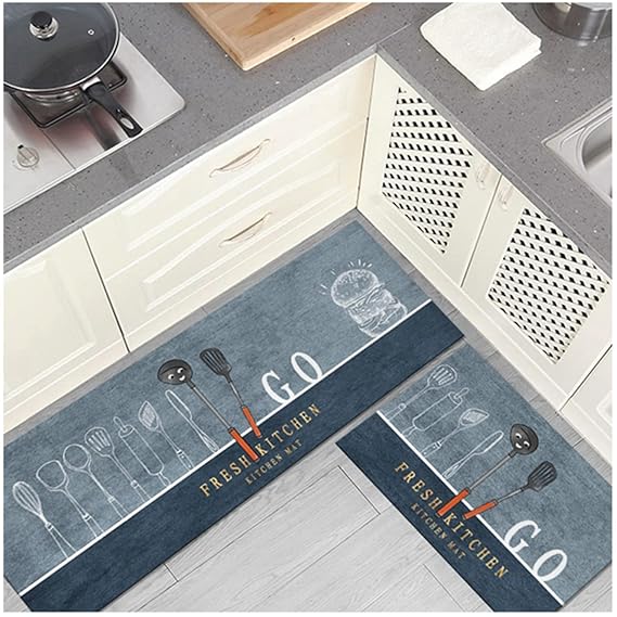 Kitchen Mats, Waterproof Memory Foam Kitchen Rugs, Standing Desk Mat Floor Mats ( 120x40, 60x40 )