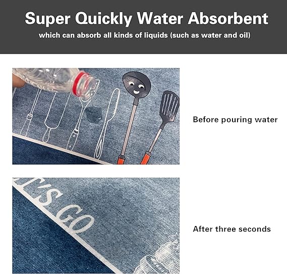 Kitchen Mats, Waterproof Memory Foam Kitchen Rugs, Standing Desk Mat Floor Mats ( 120x40, 60x40 )