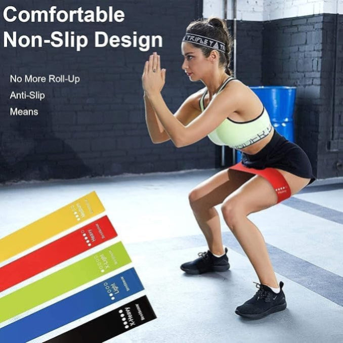 Resistance Bands Set, 5 Levels, Full Body Workout Exercise Bands for Home Gym, Training and Yoga