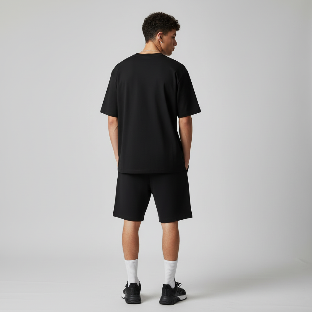Men’s Relaxed Fit Oversized T-Shirt with Zip Pocket