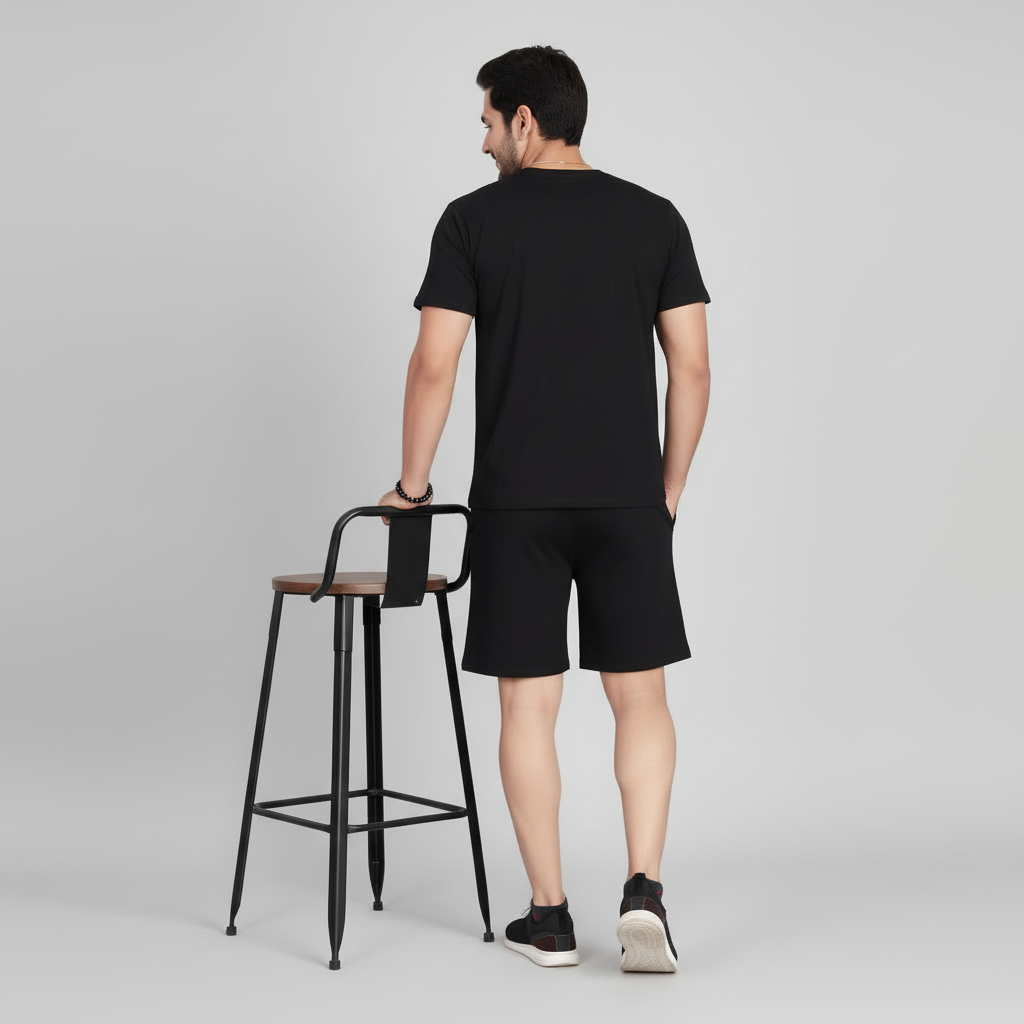 Men’s Graphic Print T-Shirt and Shorts Co-Ord Set