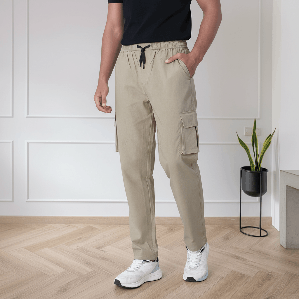 Classic Beige Cargo Pants for Men