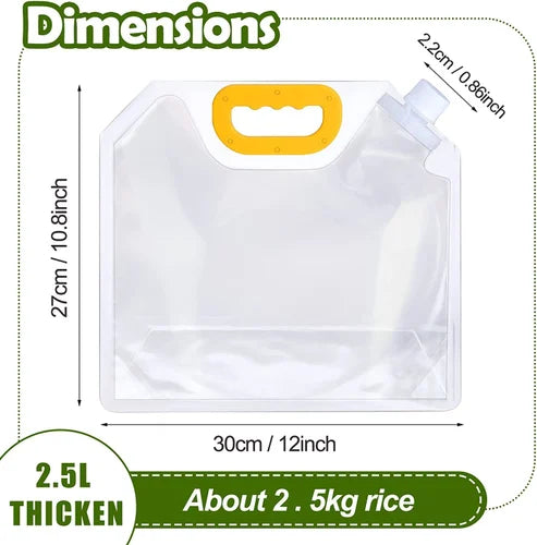 Plastic 2.5L Food Storage Bag Grain Storage Suction Bags