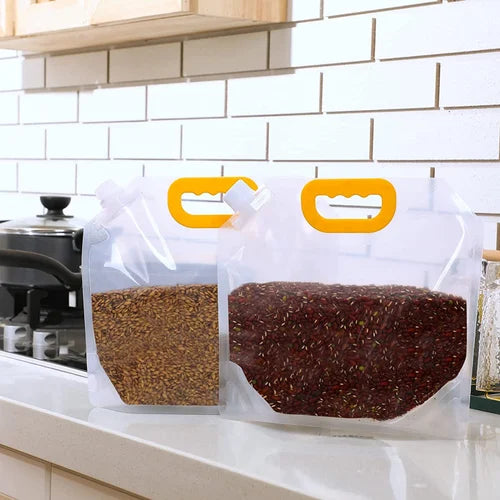 Plastic 2.5L Food Storage Bag Grain Storage Suction Bags